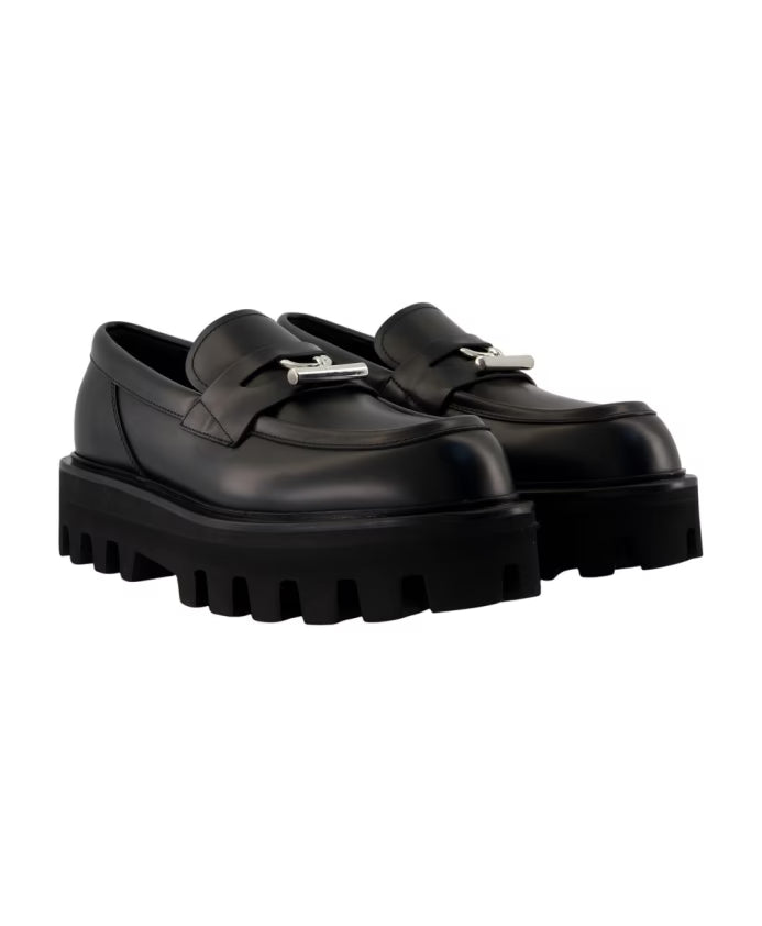 Black Leather Loafers - Stylish Slip-On