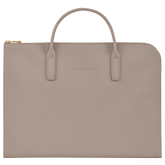 Le Foulonné S Briefcase Turtledove - Leather