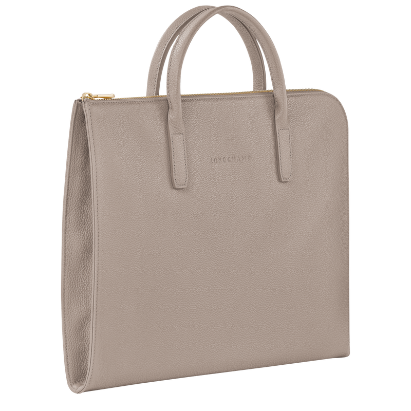 Le Foulonné S Briefcase Turtledove - Leather