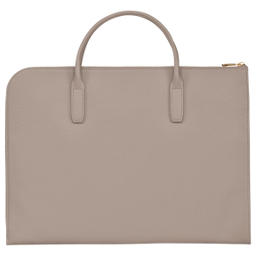 Le Foulonné S Briefcase Turtledove - Leather