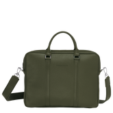 Le Foulonné XS Briefcase Khaki - Leather