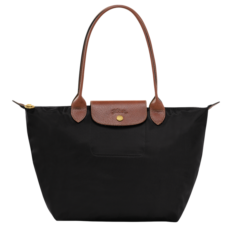 Le Pliage Original M Tote bag Black - Recycled canvas