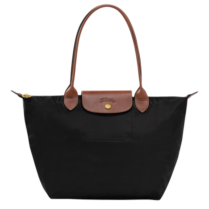 Le Pliage Original M Tote bag Black - Recycled canvas