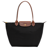 Le Pliage Original M Tote bag Black - Recycled canvas