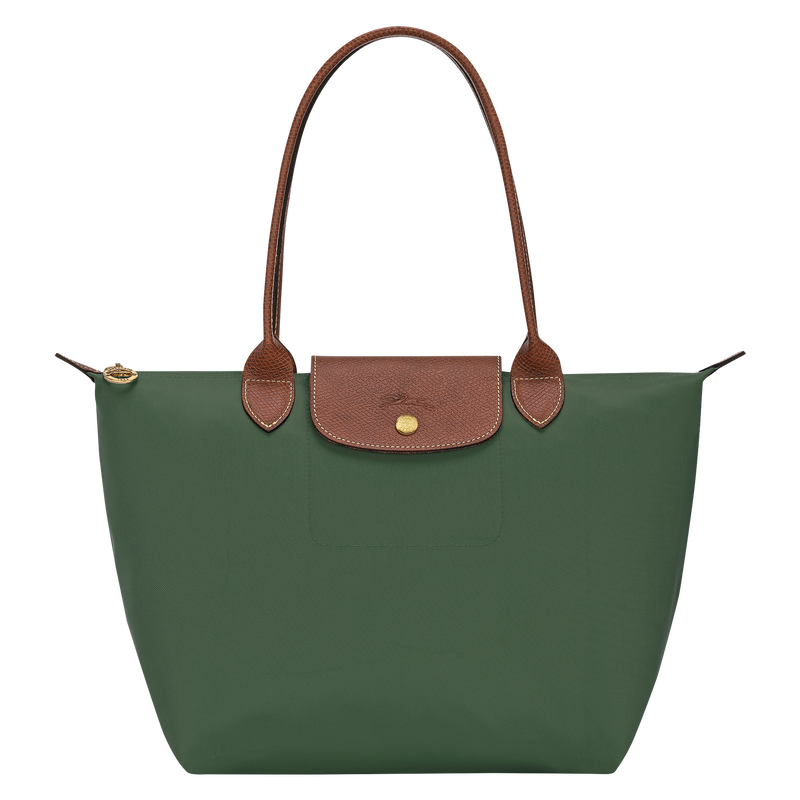 Le Pliage Original M Tote bag British Green - Recycled canvas