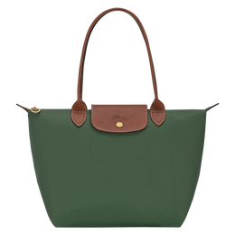 Le Pliage Original M Tote bag British Green - Recycled canvas