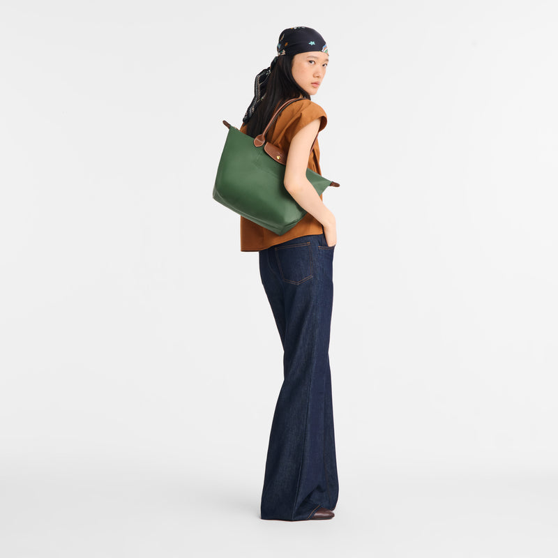 Le Pliage Original M Tote bag British Green - Recycled canvas