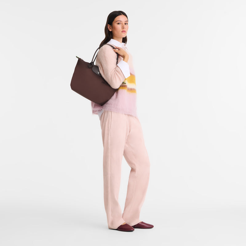 Le Pliage Green M Tote bag Mocha - Recycled canvas