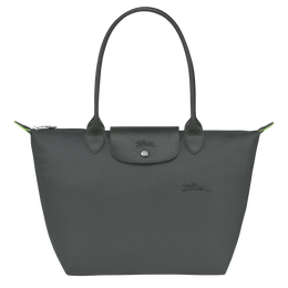 Le Pliage Green M Tote bag Graphite - Recycled canvas