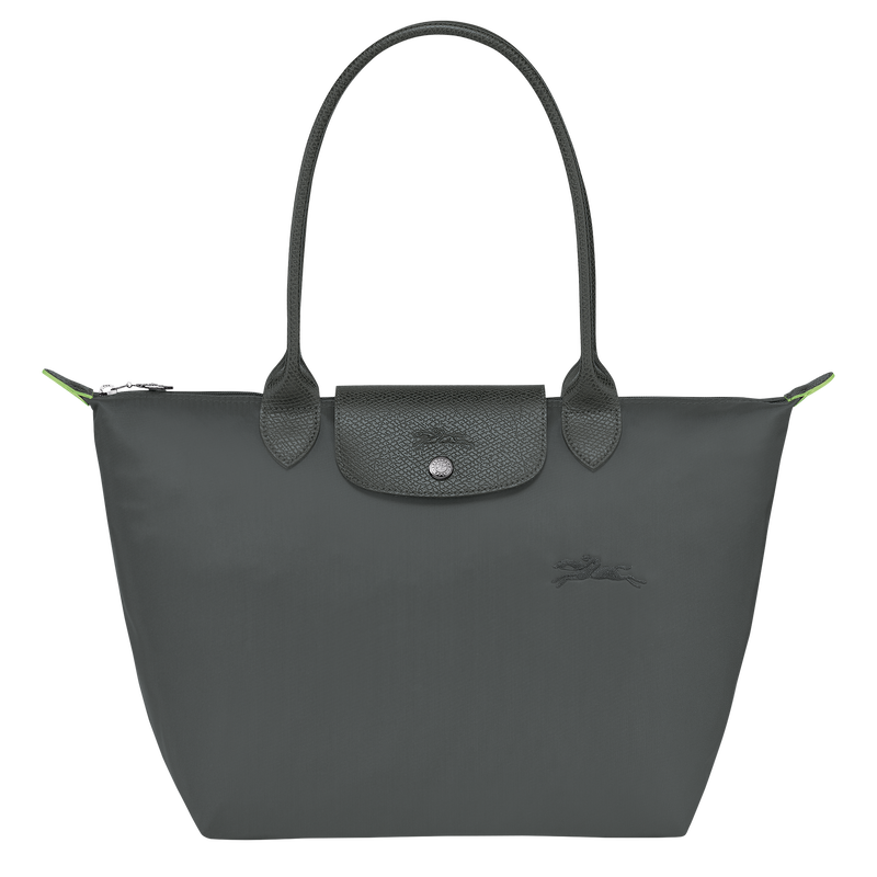 Le Pliage Green M Tote bag Graphite - Recycled canvas