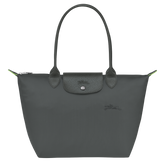 Le Pliage Green M Tote bag Graphite - Recycled canvas