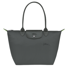 Le Pliage Green M Tote bag Graphite - Recycled canvas