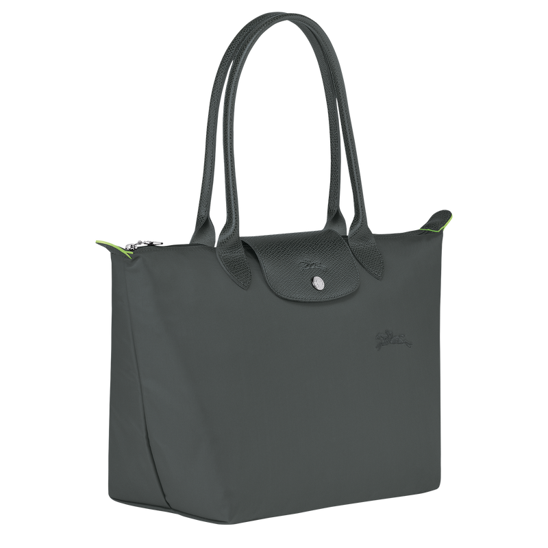 Le Pliage Green M Tote bag Graphite - Recycled canvas
