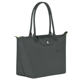 Le Pliage Green M Tote bag Graphite - Recycled canvas