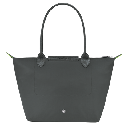 Le Pliage Green M Tote bag Graphite - Recycled canvas