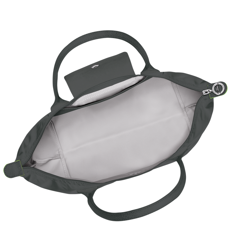 Le Pliage Green M Tote bag Graphite - Recycled canvas