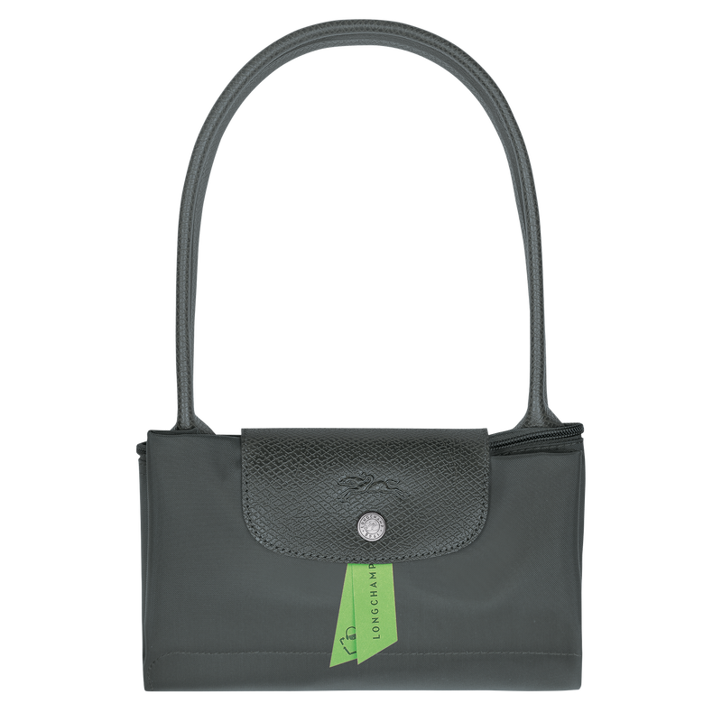 Le Pliage Green M Tote bag Graphite - Recycled canvas