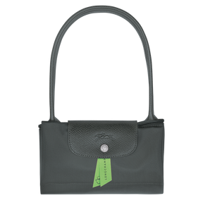 Le Pliage Green M Tote bag Graphite - Recycled canvas