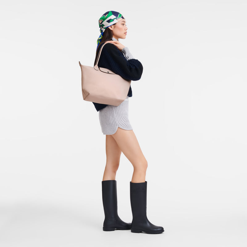 Le Pliage Xtra M Tote bag Nude - Leather