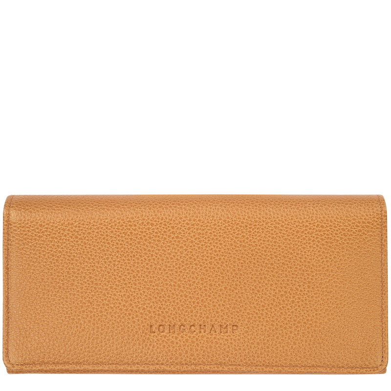 Le Foulonné Continental wallet Walnut - Leather