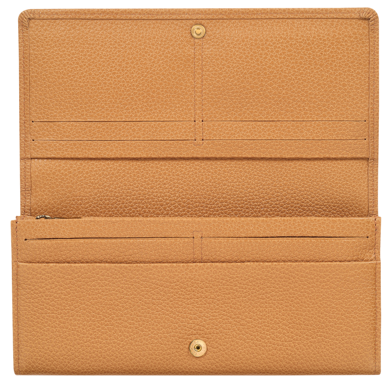 Le Foulonné Continental wallet Walnut - Leather