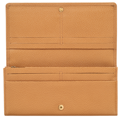 Le Foulonné Continental wallet Walnut - Leather