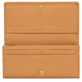 Le Foulonné Continental wallet Walnut - Leather