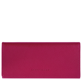 Le Foulonné Continental wallet Beetroot - Leather