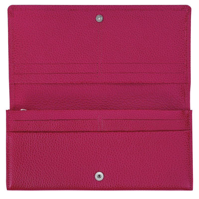 Le Foulonné Continental wallet Beetroot - Leather