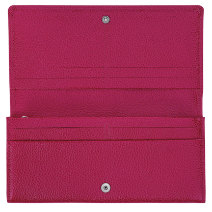 Le Foulonné Continental wallet Beetroot - Leather