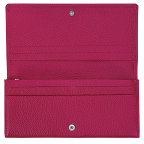 Le Foulonné Continental wallet Beetroot - Leather