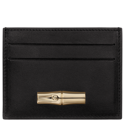 Le Roseau Card holder Black - Leather