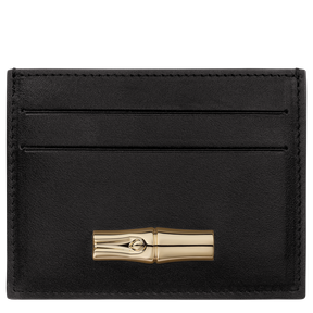 Le Roseau Card holder Black - Leather