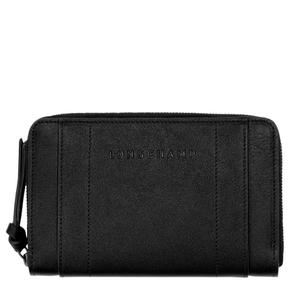 Longchamp 3D Wallet Black - Leather