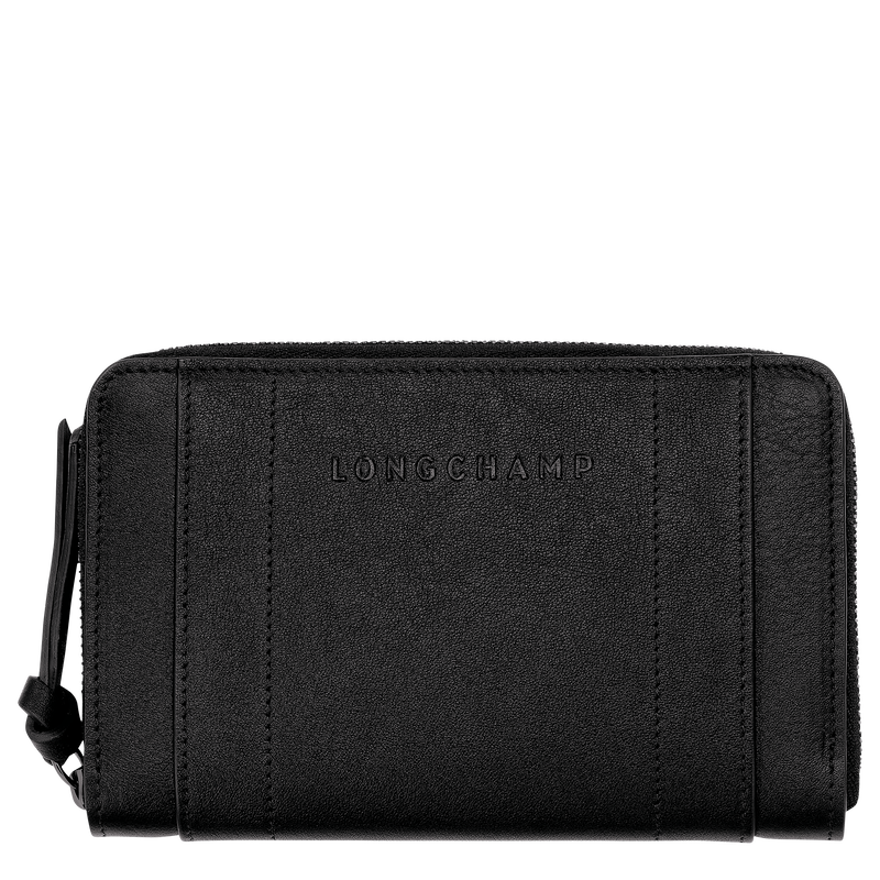 Longchamp 3D Wallet Black - Leather