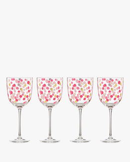 It's Raining Confetti Wine Glass Set