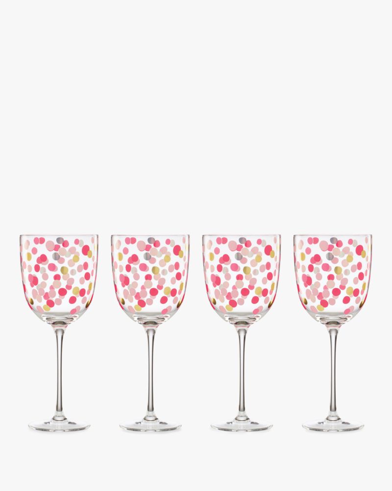 It's Raining Confetti Wine Glass Set