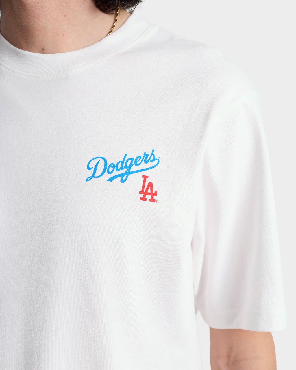 Dodgers Serif T-Shirt - White/Team Blue