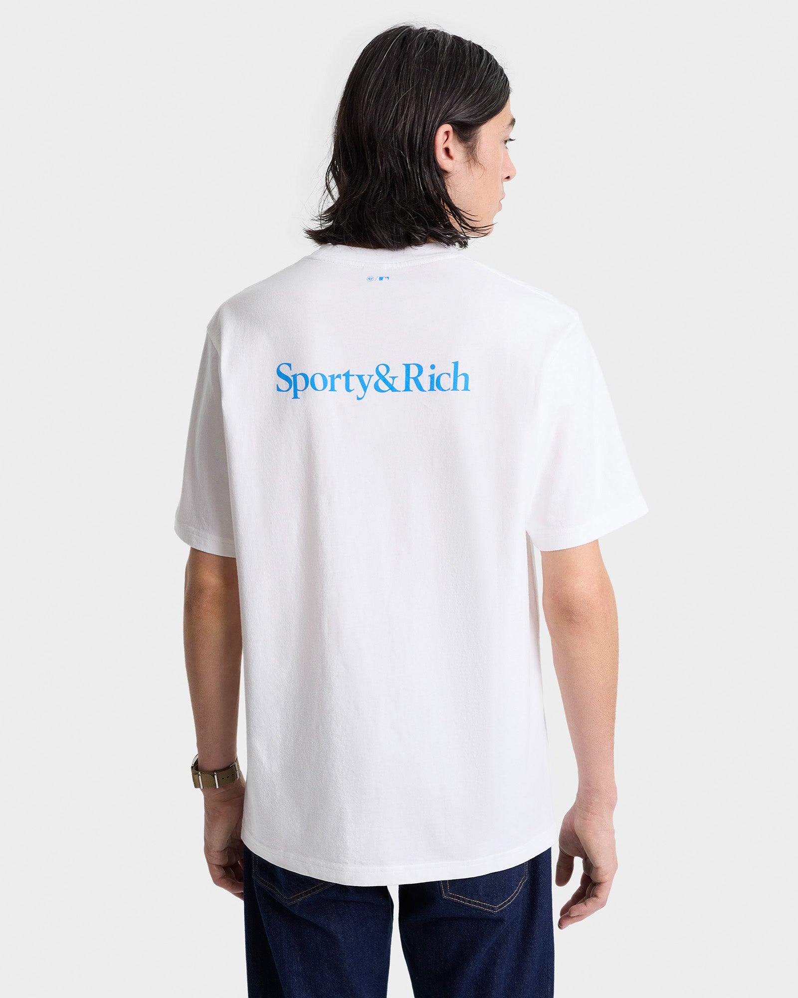 Dodgers Serif T-Shirt - White/Team Blue