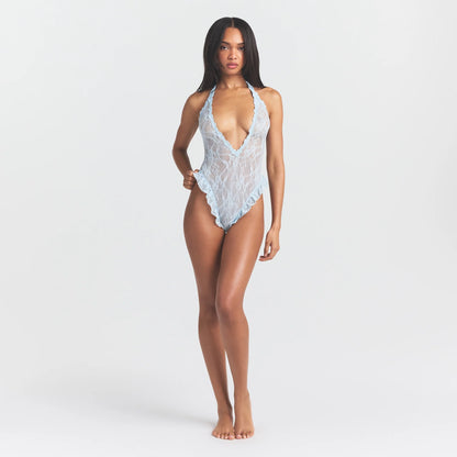 Stretch Lace Deep Plunge Teddy