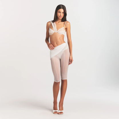 Ultra Fine Mesh Draped Capri
