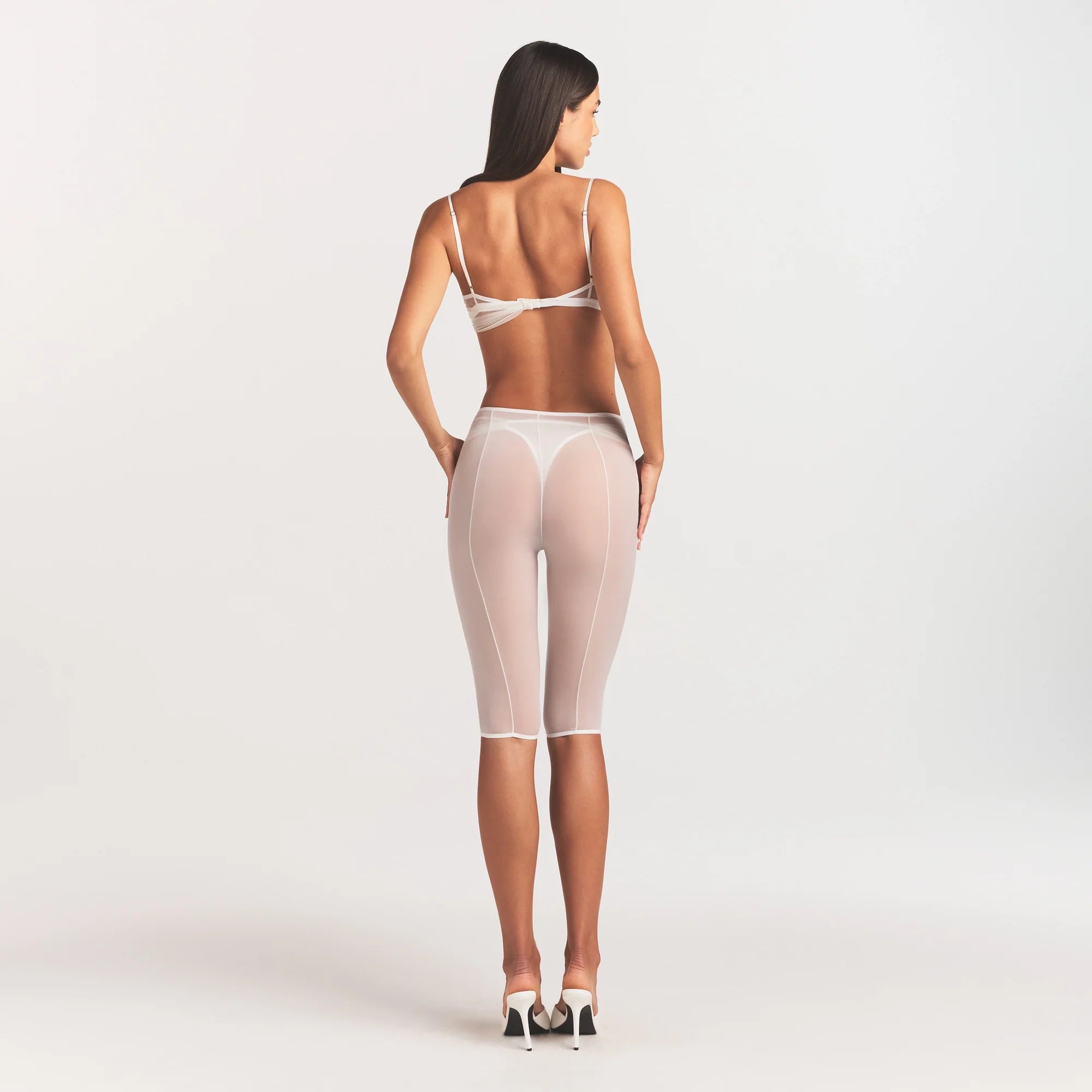 Ultra Fine Mesh Draped Capri