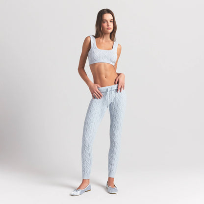 SWEATER KNITS CABLE KNIT LEGGING | ZEN BLUE