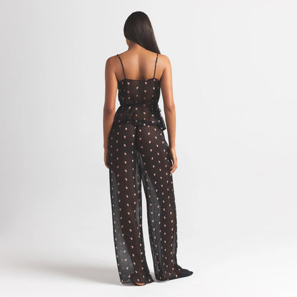 SKIMS ROMANCE WRAP CAMI TOP | OBSIDIAN SPACED HEARTS