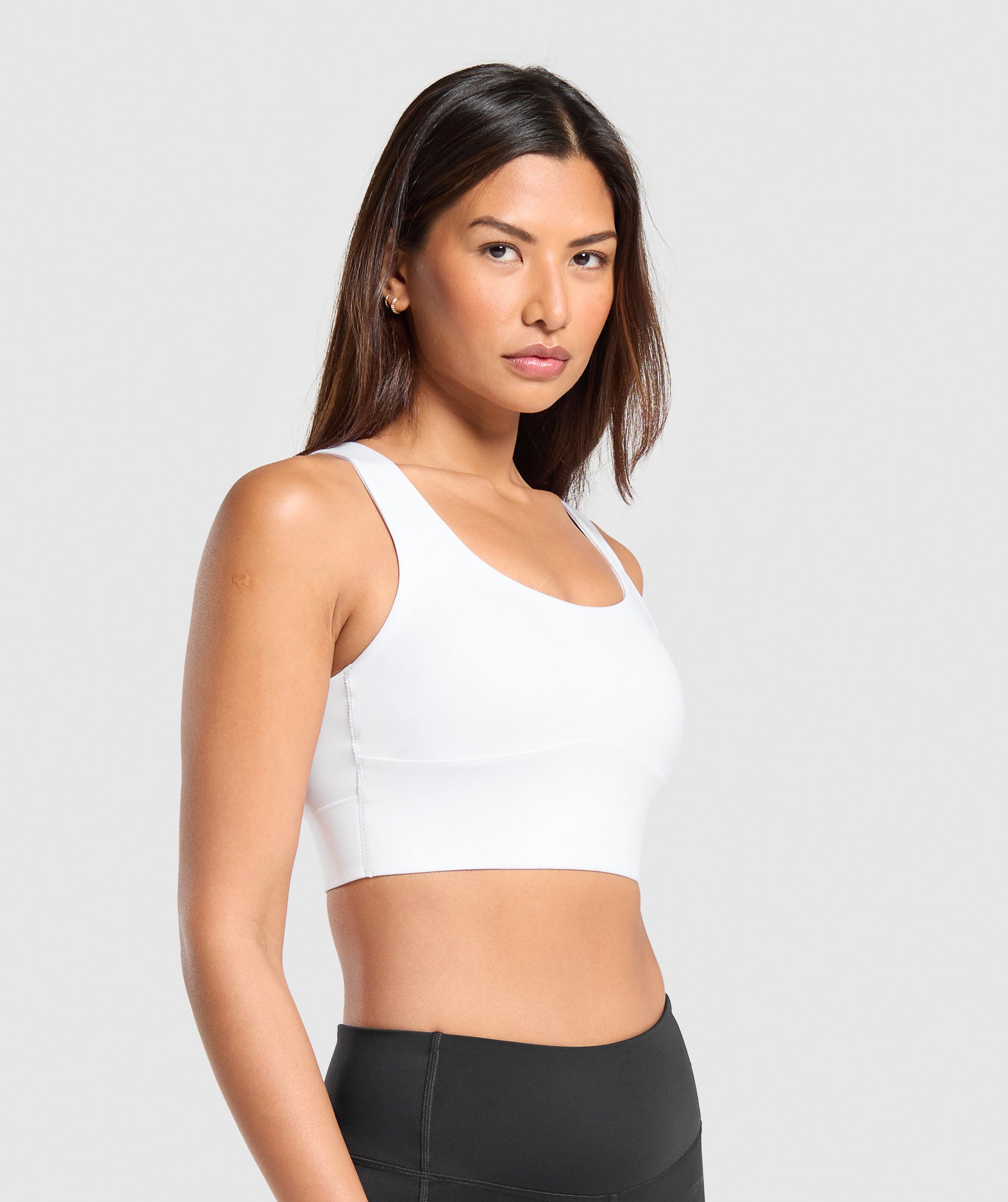 Gymshark Longline Sports Bra - White
