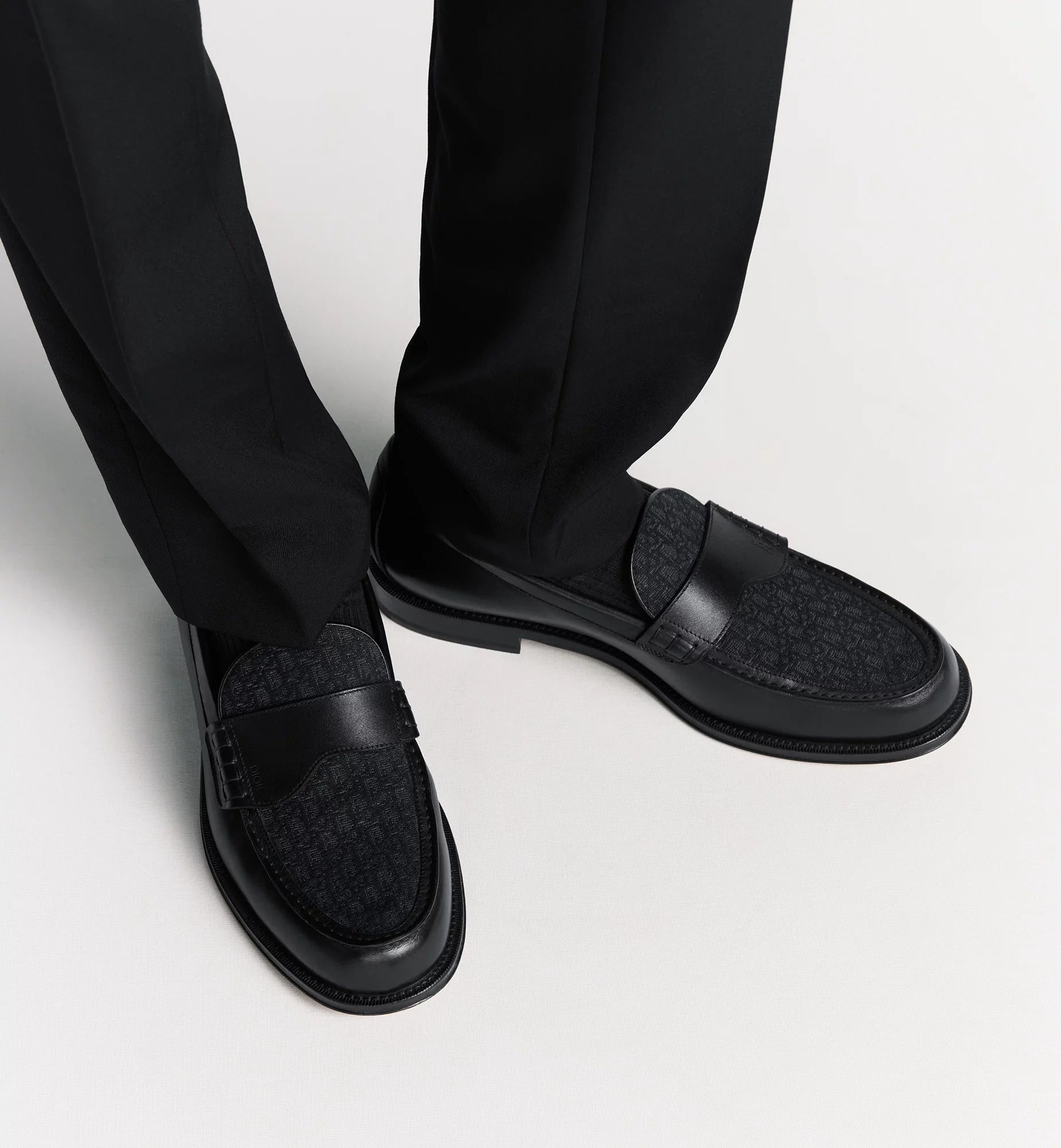 Dior Gravity Leather Loafers – Black Monogram