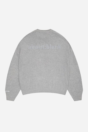 Loose knit rolled crewneck