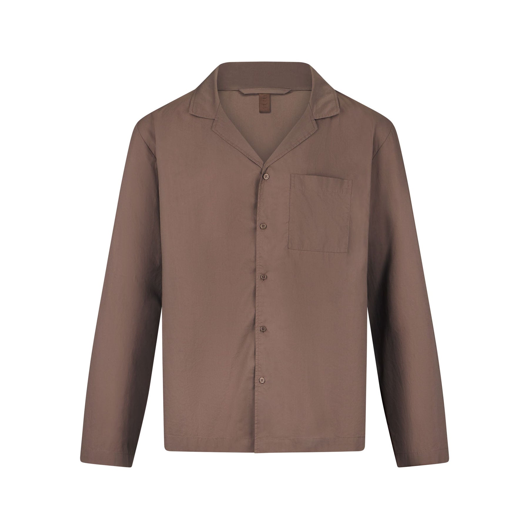 COTTON POPLIN MENS LONG SLEEP SET | UMBER