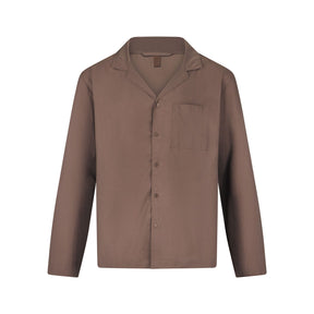 COTTON POPLIN MENS LONG SLEEP SET | UMBER