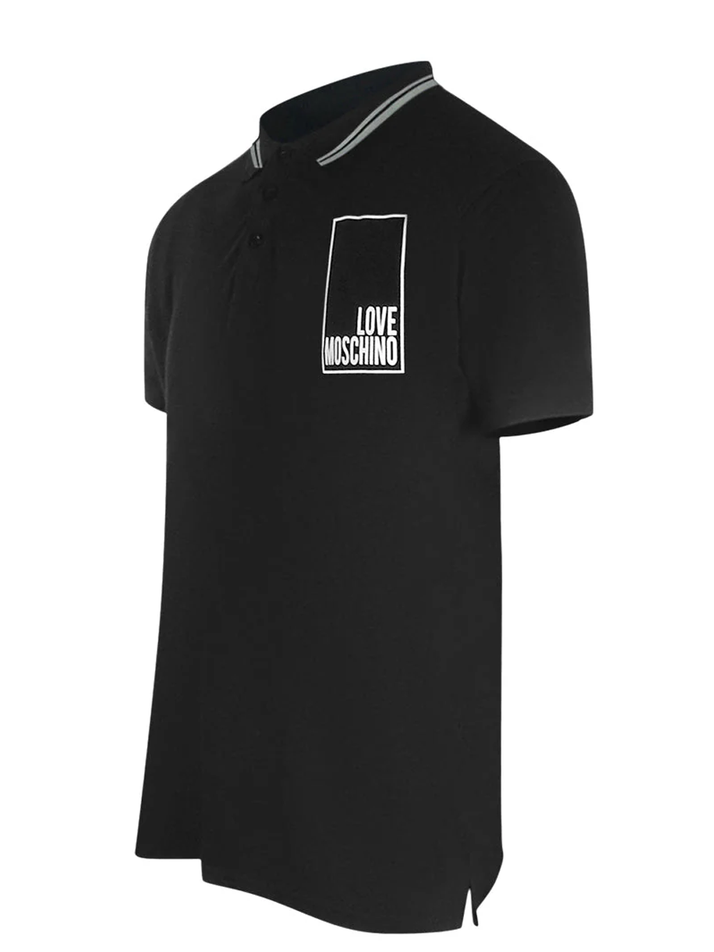 Love Moschino Box Logo Black Polo Shirt